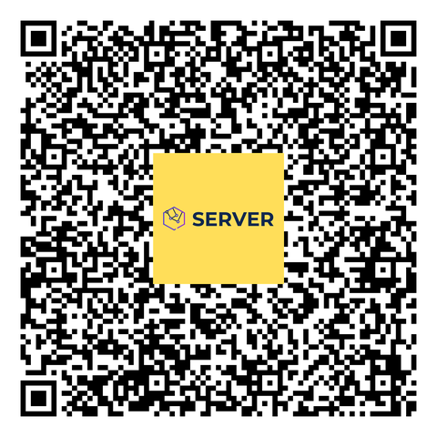 Kod QR z wizytówką firmy SERVER